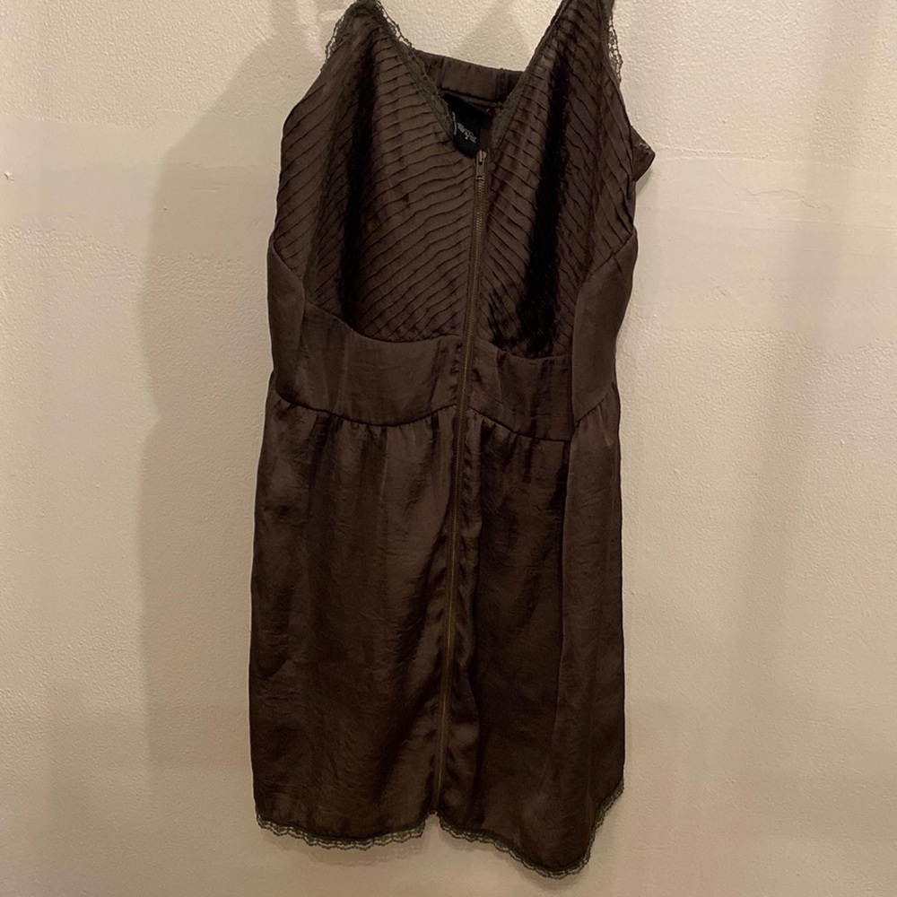 Torrid Army Green Lace Slip Dress